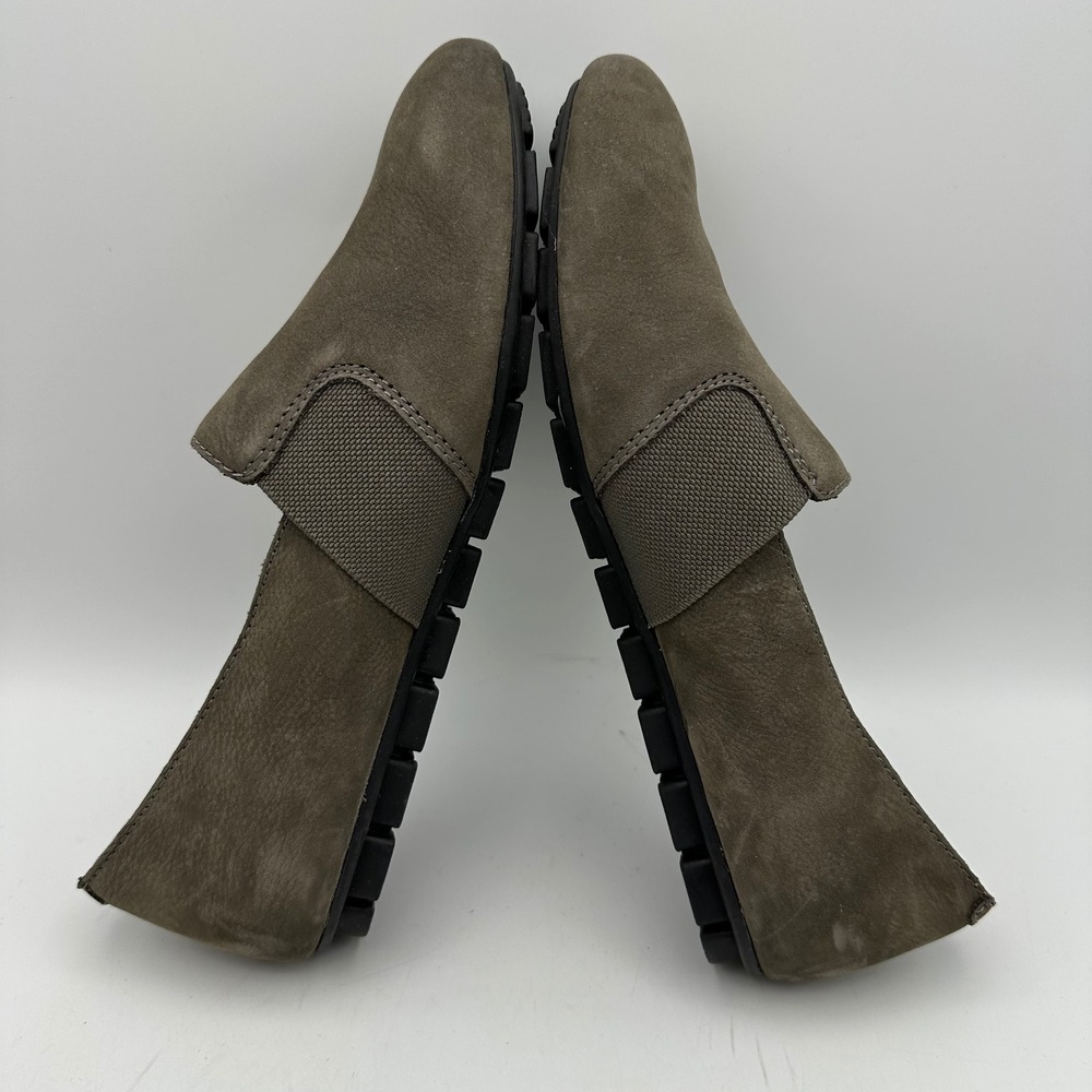 Born‎ Slip On Loafers Womens 9M Taupe Leather Fabric CQH18 F36742 Comfort Flats - Picture 6 of 8